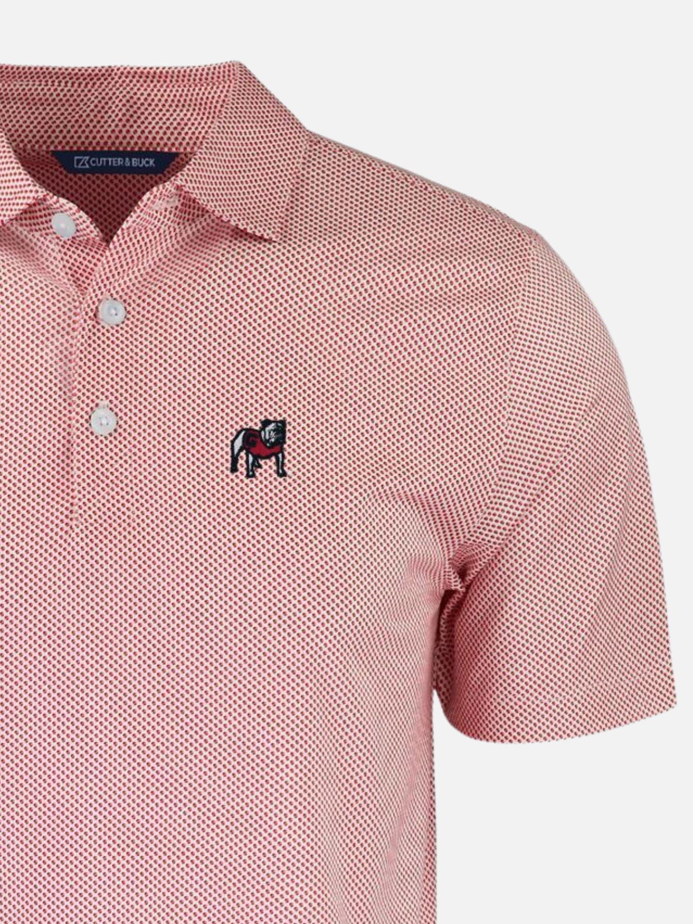 Georgia Bulldogs Performance Dot Print Polo Golf Polo Standing Dawg Athens Georgia Mens Clothing Kempt Shop UGA