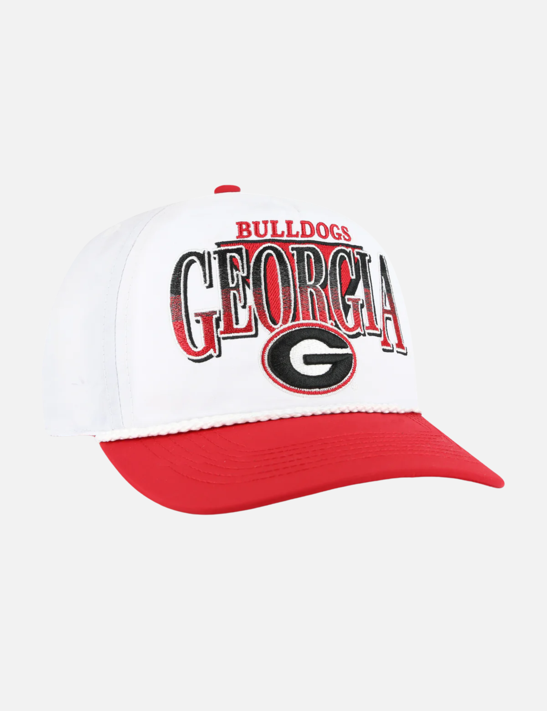 47' Brand Georgia Bulldogs Tribute Hitch Hat White Men's University of Georgia UGA Structured Snapback Cap For Men Athens GA Georgia Kempt Menswear Store Near Me