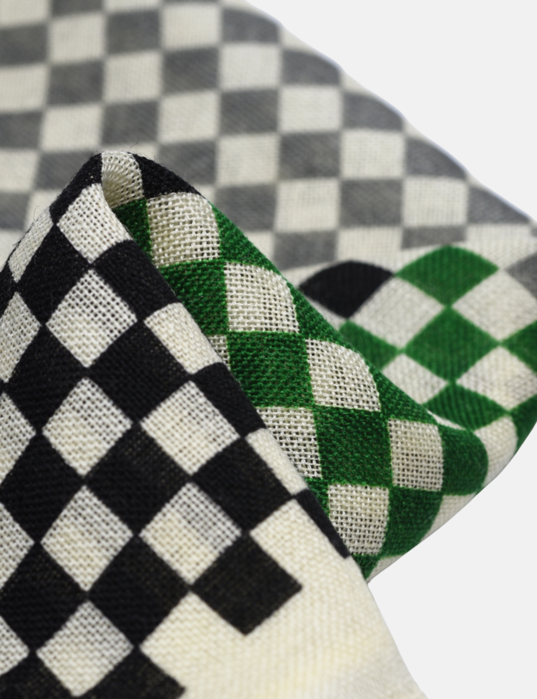 Curated Basics 4 Sided Checker Checkered Wool Pocket Square Athens GA Georgi Kempt Menswear Store Near Me