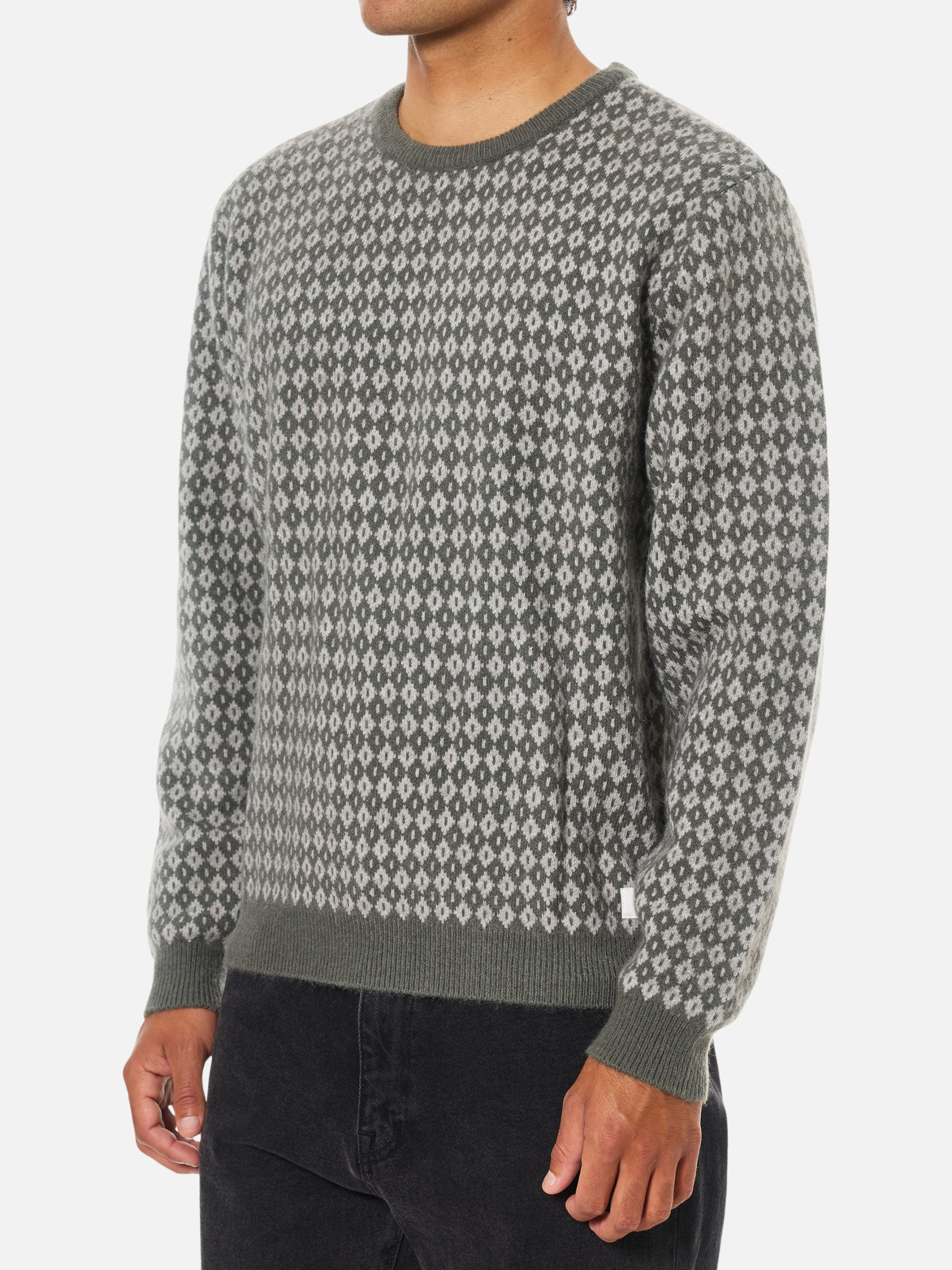 Katin Check Sweater Patterned Knit Knitted Knitwear LS Long Sleeve Fall Winter Men’s Top for Men Gray Green Athens GA Georgia Kempt Menswear Store Near Me