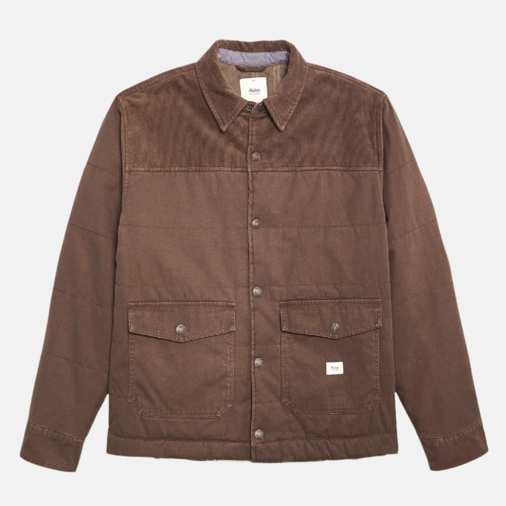 Katin Yukon Jacket Rain Drum Brown Men’s Fall Winter Tops Outerwear for Men Pockets Texture Button Up Athens GA Georgia Kempt Menswear Store Near Me