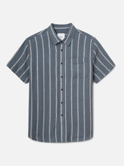 Katin Alan Shirt Tempest Blue Stripe Pattern Short Sleeve Collared Button Up Summer Vacation Tops for Men Men’s Shirts Casual Shirt for Men Athens GA Georgia Kempt Menswear Store Near Me