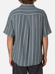 Katin Alan Shirt Tempest Blue Stripe Pattern Short Sleeve Collared Button Up Summer Vacation Tops for Men Men’s Shirts Casual Shirt for Men Athens GA Georgia Kempt Menswear Store Near Me