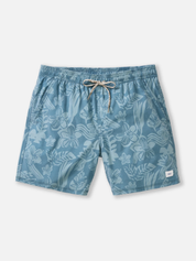 Katin Carver Volley Short Overcast Blue Floral Botanical Print Swim Athletic Boat Shorts Vacation bottoms for Guys Men’s Summer Outfits Athens GA Georgia Kempt Menswear Store Near Me