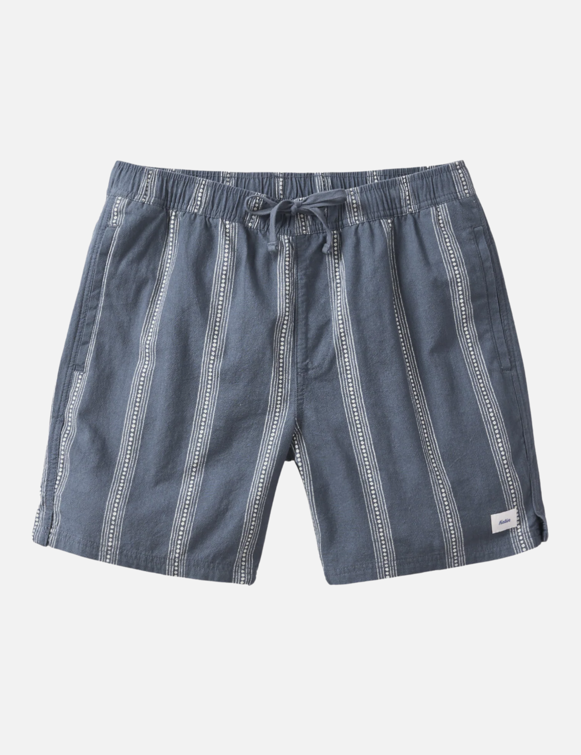 Katin Cedar Local Short Tempest Blue White Stripe Pattern Men’s Summer Vacation Shorts Boat Day European Summer Outfits for Guys Bottoms for Men Athens GA Georgia Kempt Menswear Store Near Me