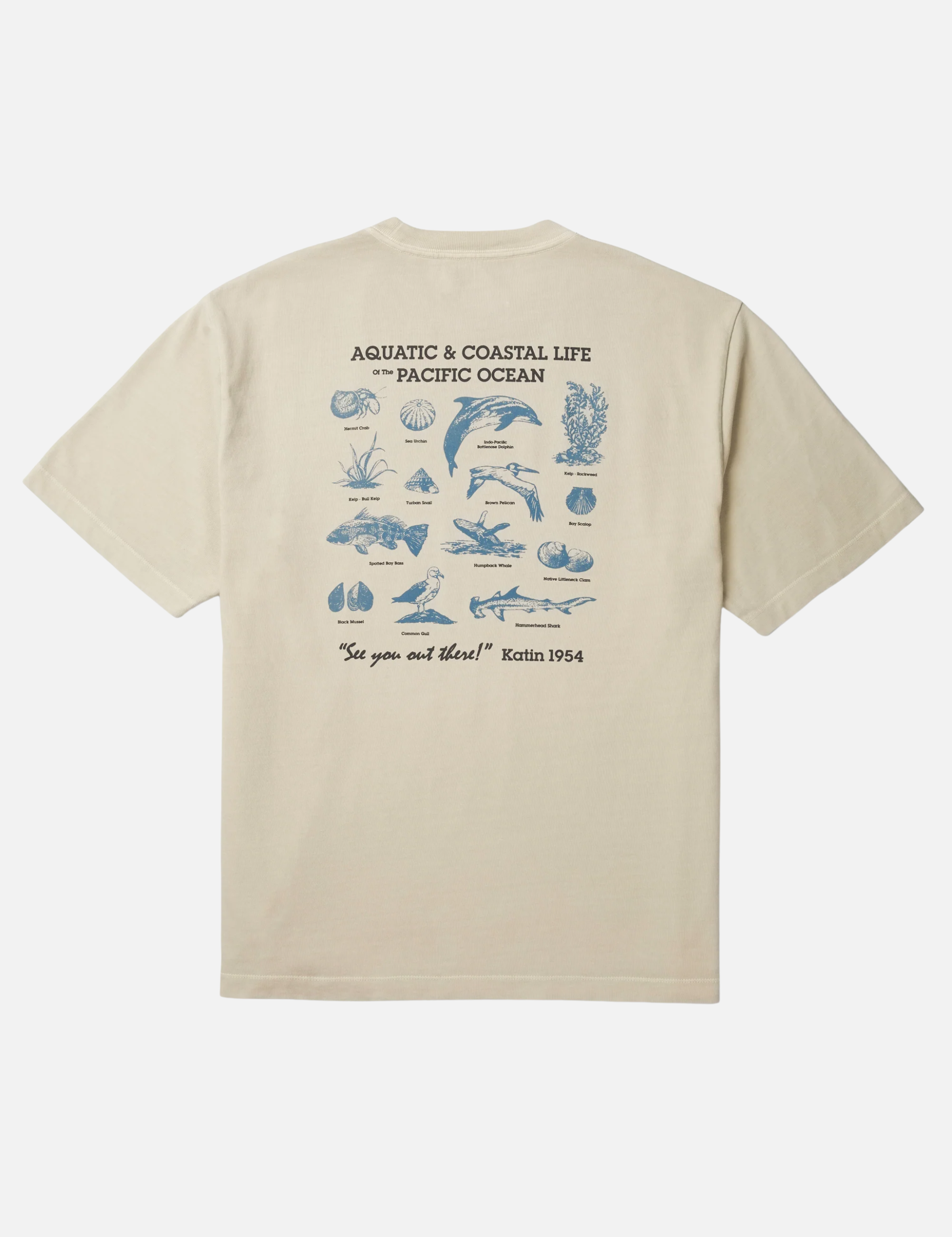 Katin Conservation Box Fit Tee Pelican White Graphic Tee T-Shirt Short Sleeve Men’s Top for Men Back Graphic and Chest Athens GA Georgia KEMPT Menswear Store Near Me