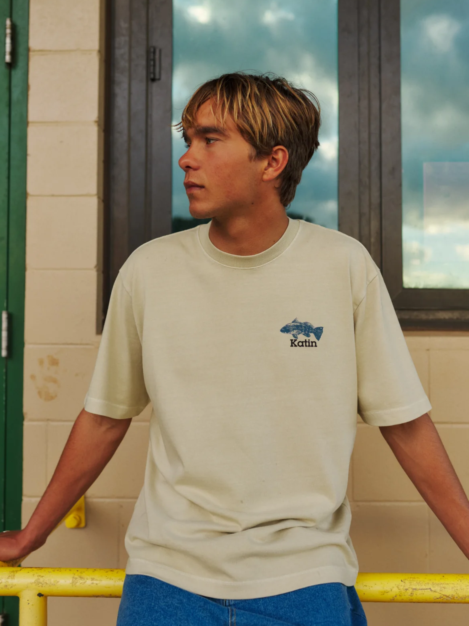 Katin Conservation Box Fit Tee Pelican White Graphic Tee T-Shirt Short Sleeve Men’s Top for Men Back Graphic and Chest Athens GA Georgia KEMPT Menswear Store Near Me