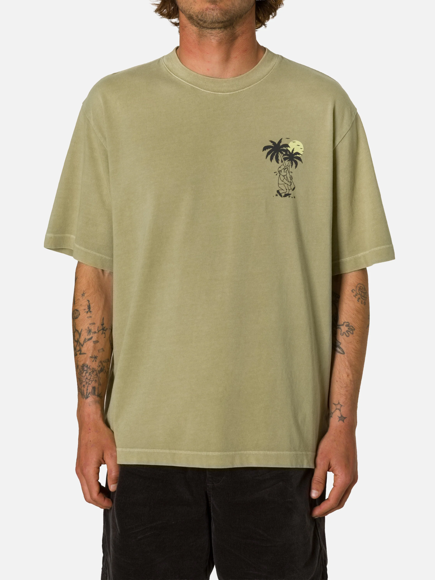 Katin Shacked Tee Covert Green Graphic T-Shirt Back Graphic Men’s Summer Tops Athens GA Georgia Kempt Menswear Store Near Me