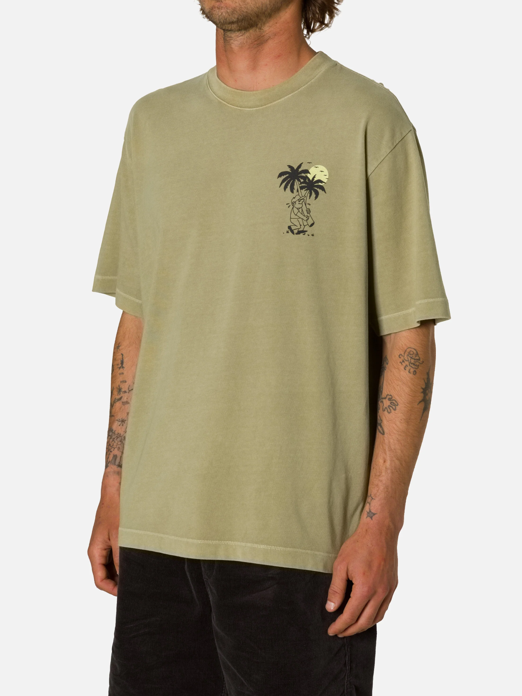 Katin Shacked Tee Covert Green Graphic T-Shirt Back Graphic Men’s Summer Tops Athens GA Georgia Kempt Menswear Store Near Me