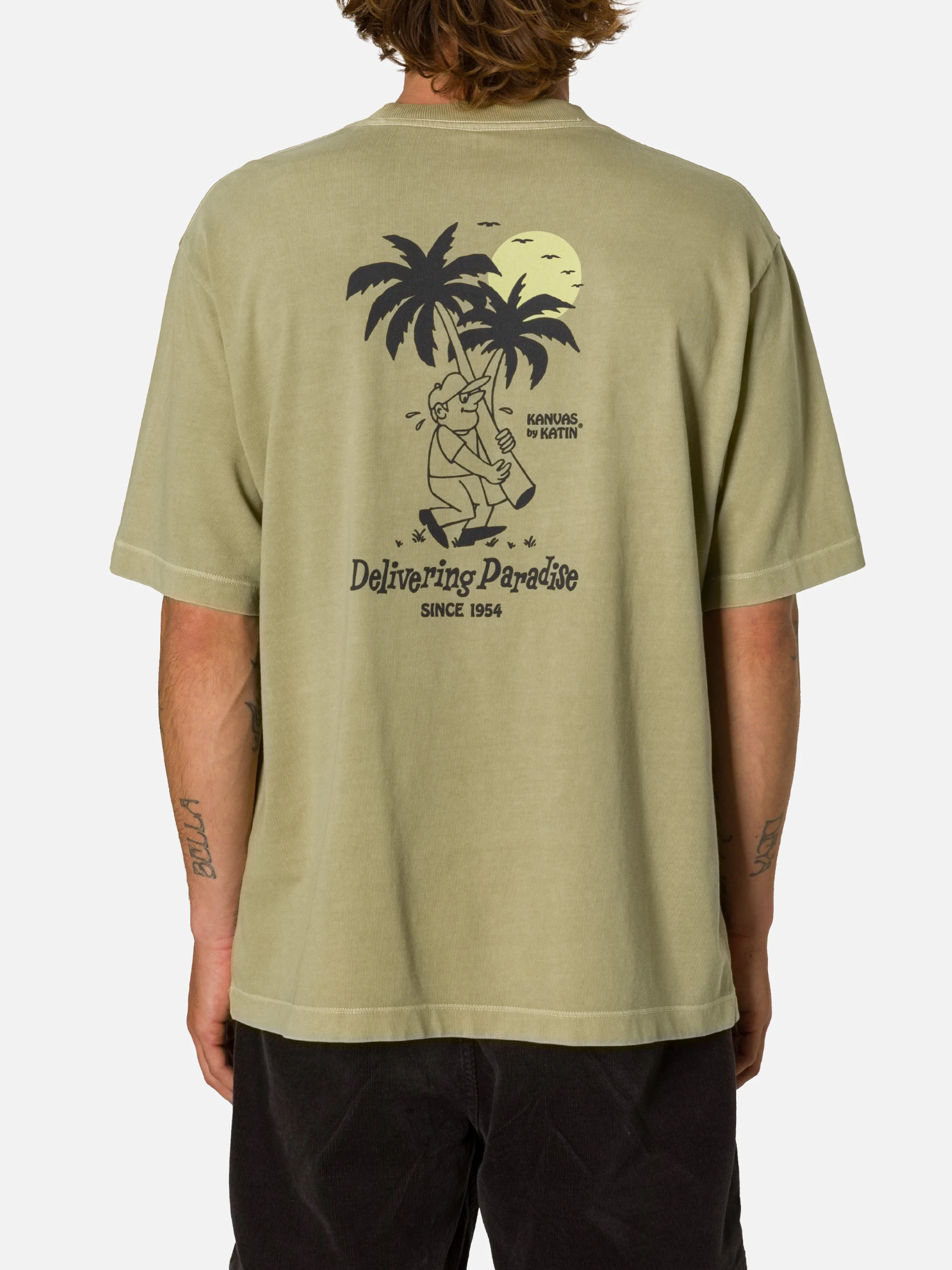 Katin Shacked Tee Covert Green Graphic T-Shirt Back Graphic Men’s Summer Tops Athens GA Georgia Kempt Menswear Store Near Me