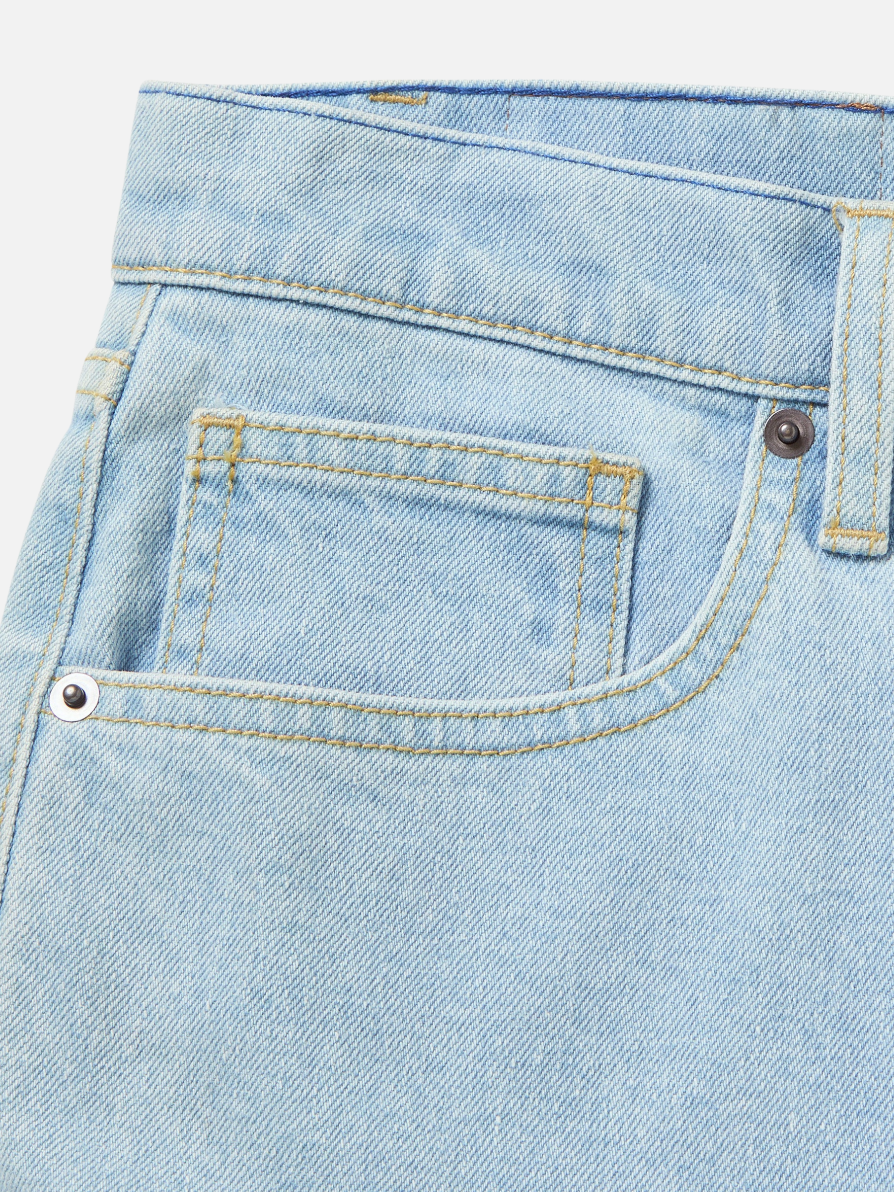 Katin George 64 Short Jean Shorts Jorts for Men Spring Summer Outfits for Guys Light Indigo Wash Blue Denim Athens GA Georgia Kempt Menswear Store Near Me