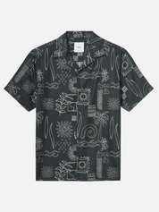 Katin Habitat Button Up Casual Collared Shirt for Men Men’s Spring Summer Tops Outfits Black Wash Pattern Patterned SS Short Sleeve Top for Guys Athens GA Georgia Kempt Menswear Store Near Me