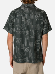 Katin Habitat Button Up Casual Collared Shirt for Men Men’s Spring Summer Tops Outfits Black Wash Pattern Patterned SS Short Sleeve Top for Guys Athens GA Georgia Kempt Menswear Store Near Me