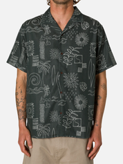 Katin Habitat Button Up Casual Collared Shirt for Men Men’s Spring Summer Tops Outfits Black Wash Pattern Patterned SS Short Sleeve Top for Guys Athens GA Georgia Kempt Menswear Store Near Me