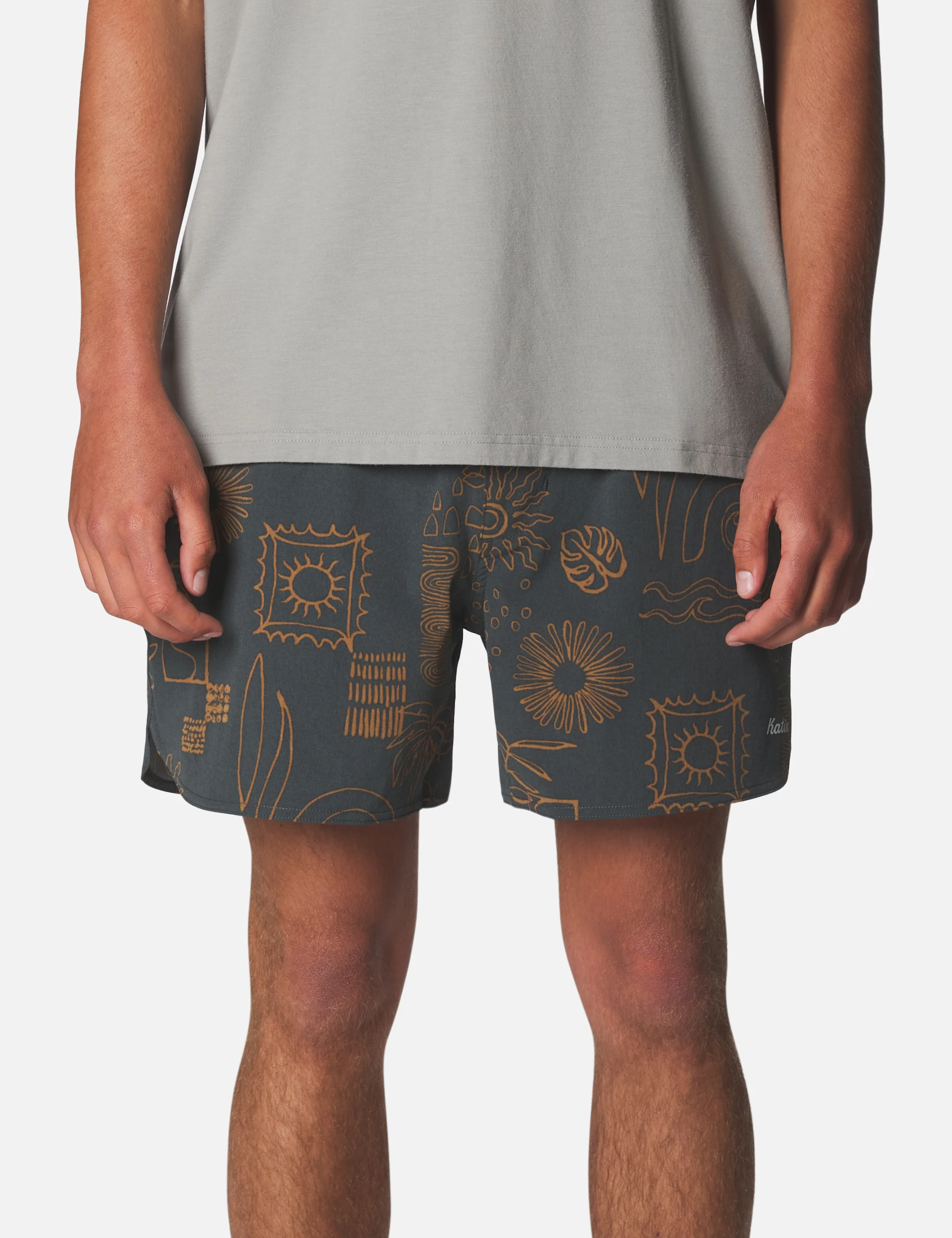 Katin OTG Rover Short Black Wash Habitat Floral Print Hybrid Shorts for Men SPF Moisture Wicking Swim Outdoor Clothes Vacation Shorts for Guys Athens GA Georgia Kempt Menswear Store Near Me