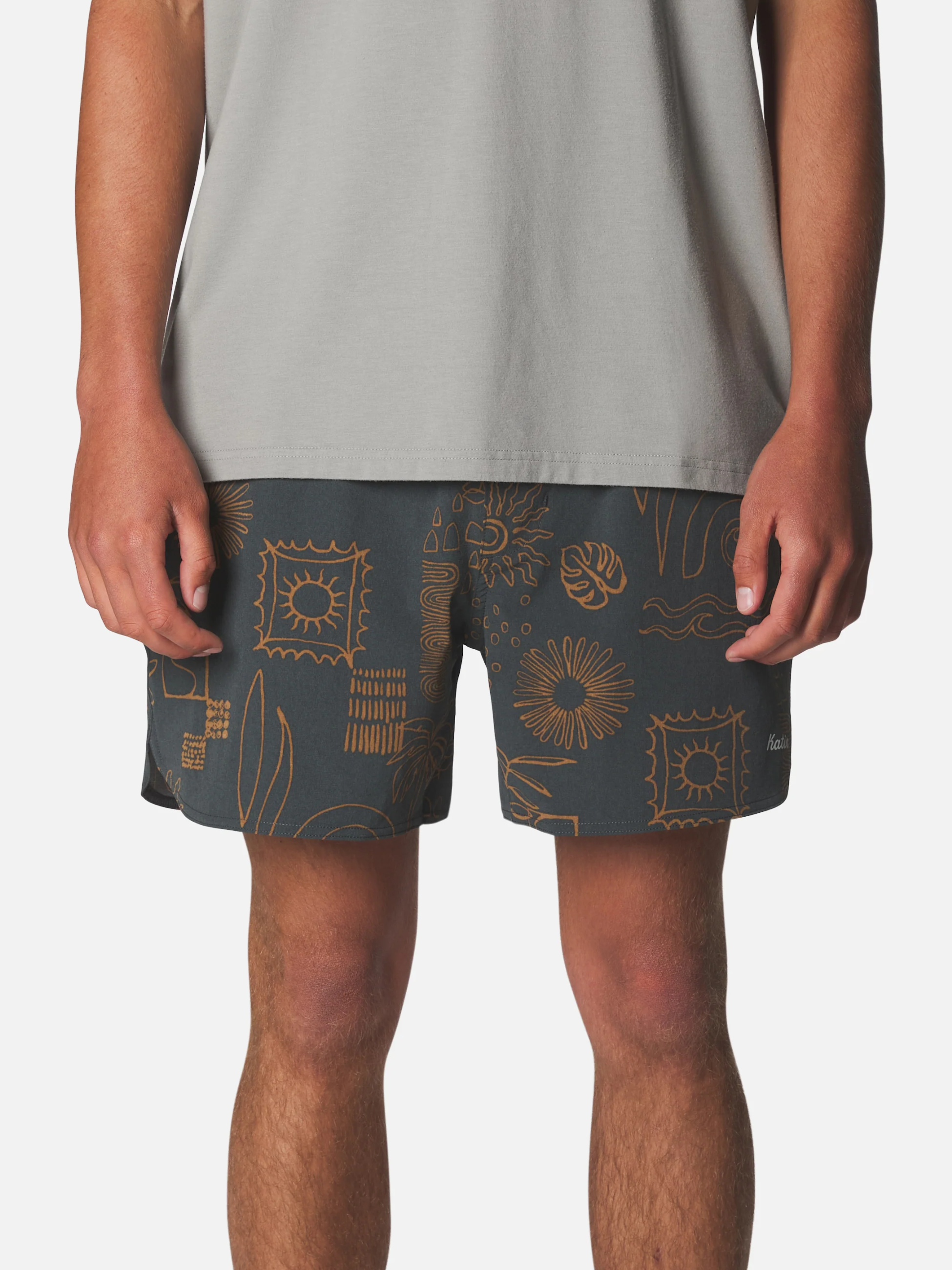 Katin OTG Rover Short Black Wash Habitat Floral Print Hybrid Shorts for Men SPF Moisture Wicking Swim Outdoor Clothes Vacation Shorts for Guys Athens GA Georgia Kempt Menswear Store Near Me