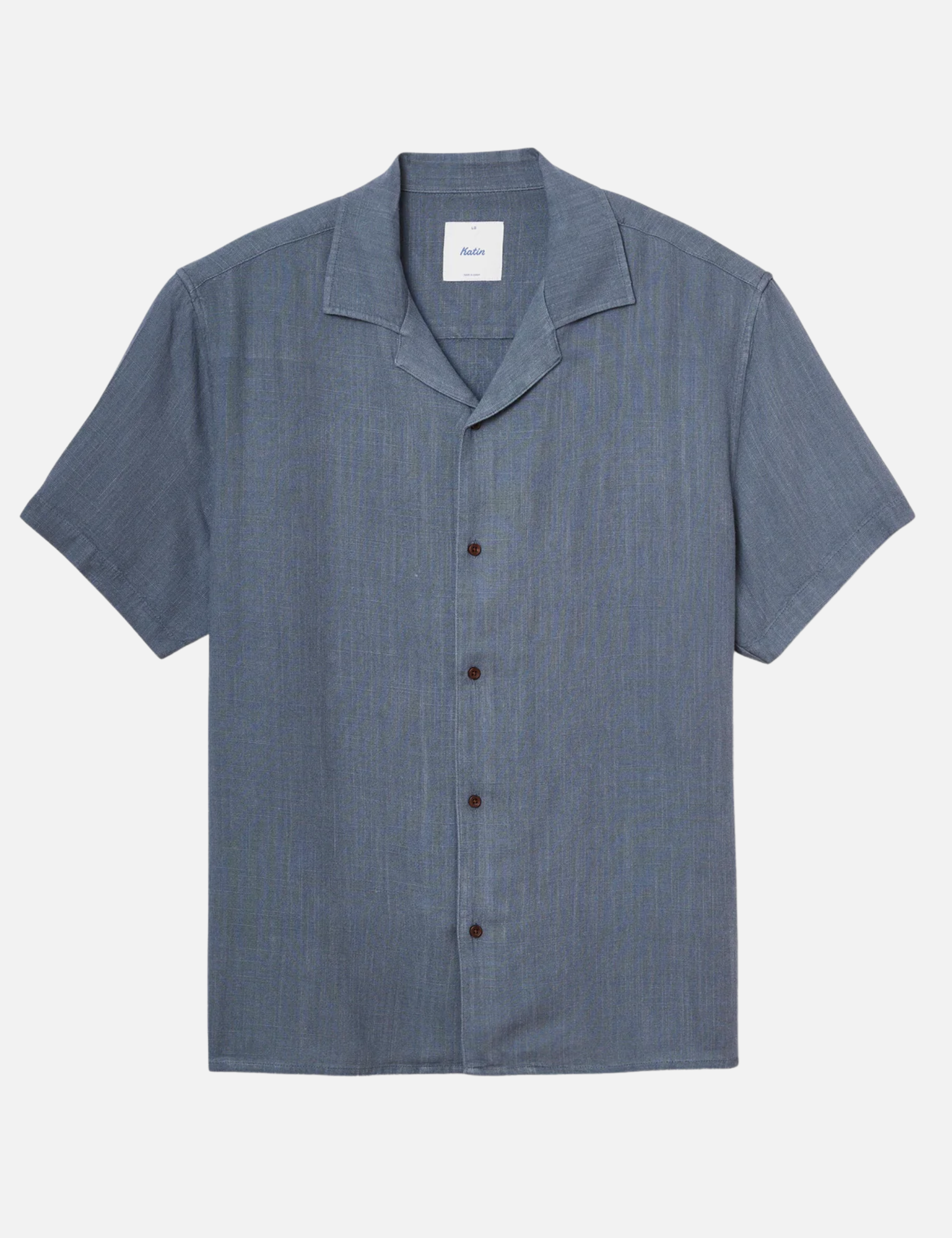 Katin Teller Button Up Casual Collared Shirt for Men Men’s Spring Summer Tops Outfits Tempest Blue Gray SS Short Sleeve Top for Guys Athens GA Georgia Kempt Menswear Store Near Me