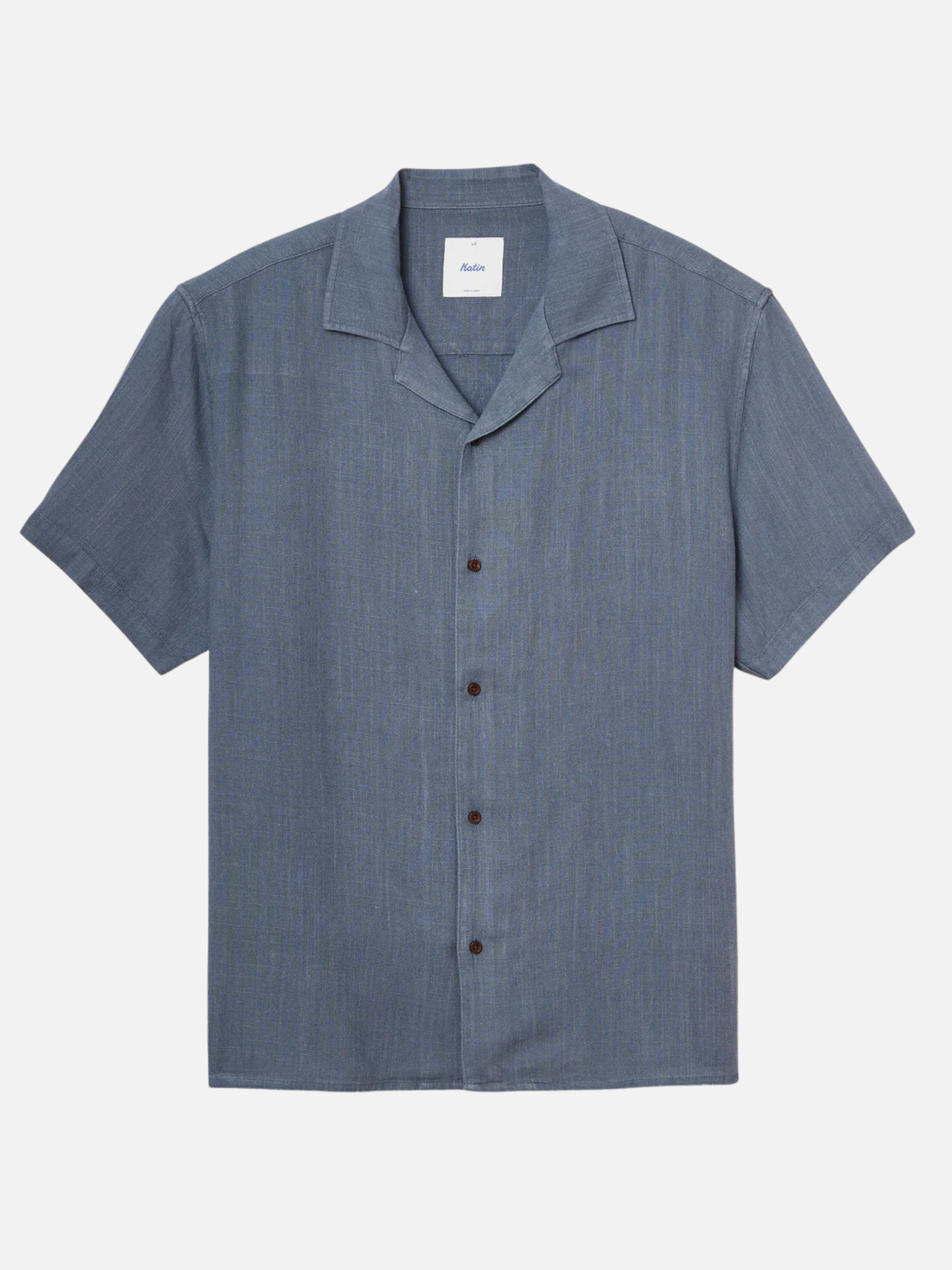 Katin Teller Button Up Casual Collared Shirt for Men Men’s Spring Summer Tops Outfits Tempest Blue Gray SS Short Sleeve Top for Guys Athens GA Georgia Kempt Menswear Store Near Me