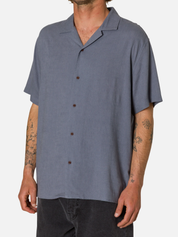 Katin Teller Button Up Casual Collared Shirt for Men Men’s Spring Summer Tops Outfits Tempest Blue Gray SS Short Sleeve Top for Guys Athens GA Georgia Kempt Menswear Store Near Me