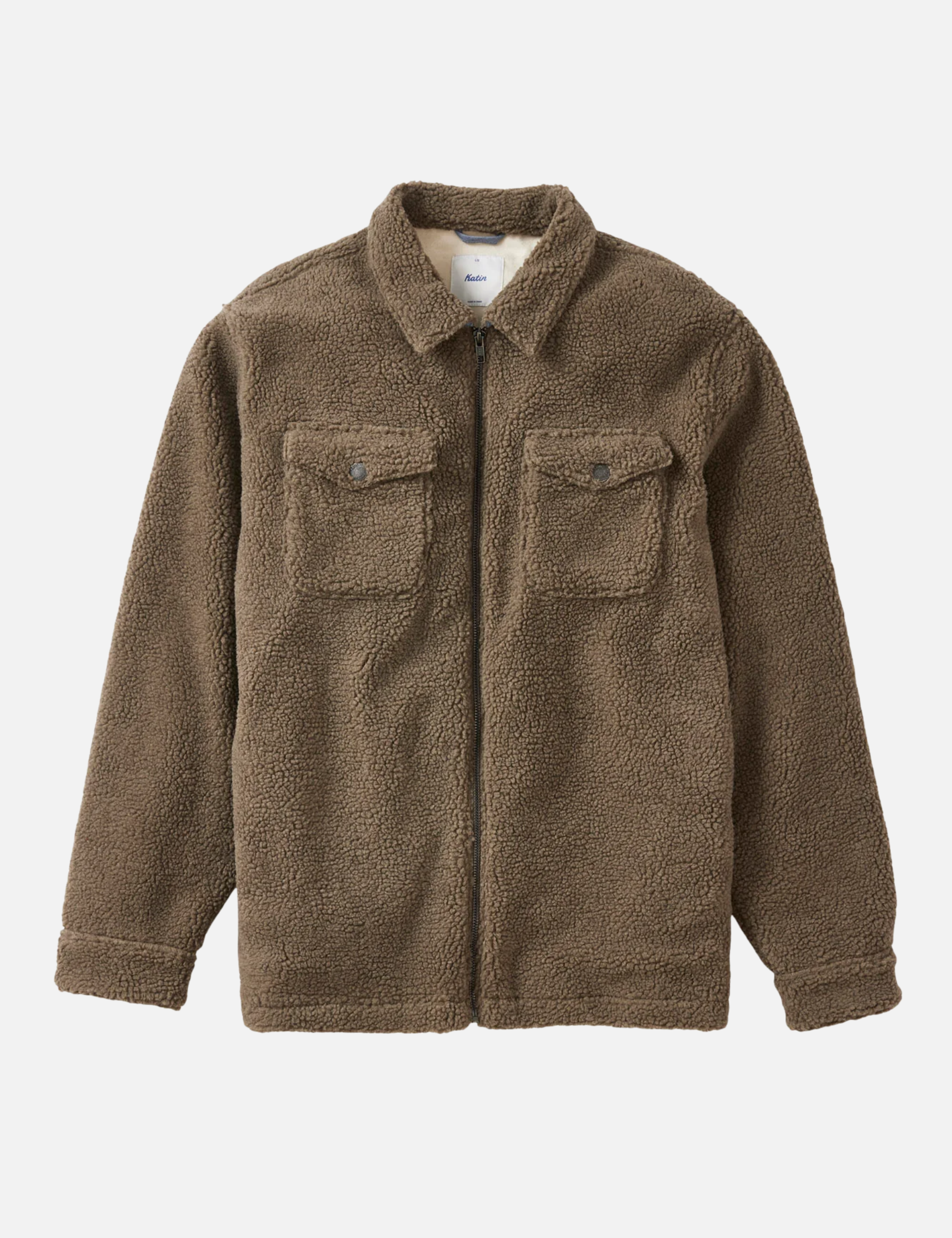 Katin Anderson Sherpa Jacket Shadow Men's LS Long Sleeve Zip Up Outerwear Overshirt For Men Athens GA Georgia Kempt Menswear Store Near Me