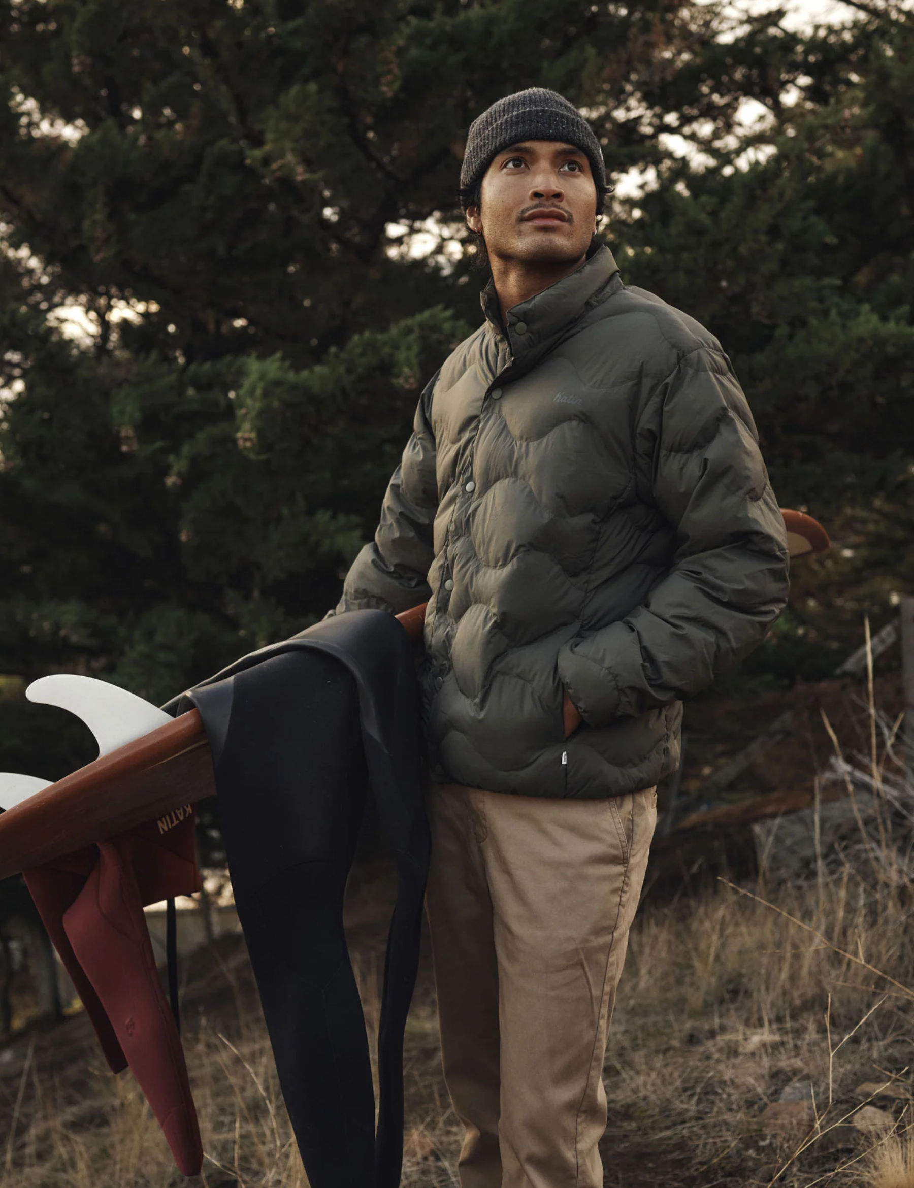 Katin OTG Out There Gear Puffer Jacket Lead Green Men's Water Resistant Snap Button Puffer For Men Athens GA Georgia Kempt Menswear Store Near Me