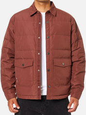 Katin OTG Out There Gear Puffer Jacket Mahogany Red Men's Water Proof Snap Button Coat For Men Athens GA Georgia Kempt Menswear Store Near Me