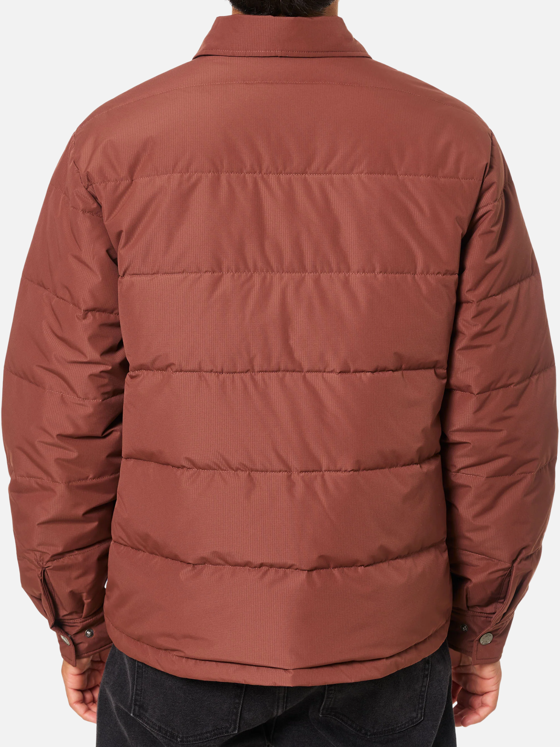 Katin OTG Out There Gear Puffer Jacket Mahogany Red Men's Water Proof Snap Button Coat For Men Athens GA Georgia Kempt Menswear Store Near Me
