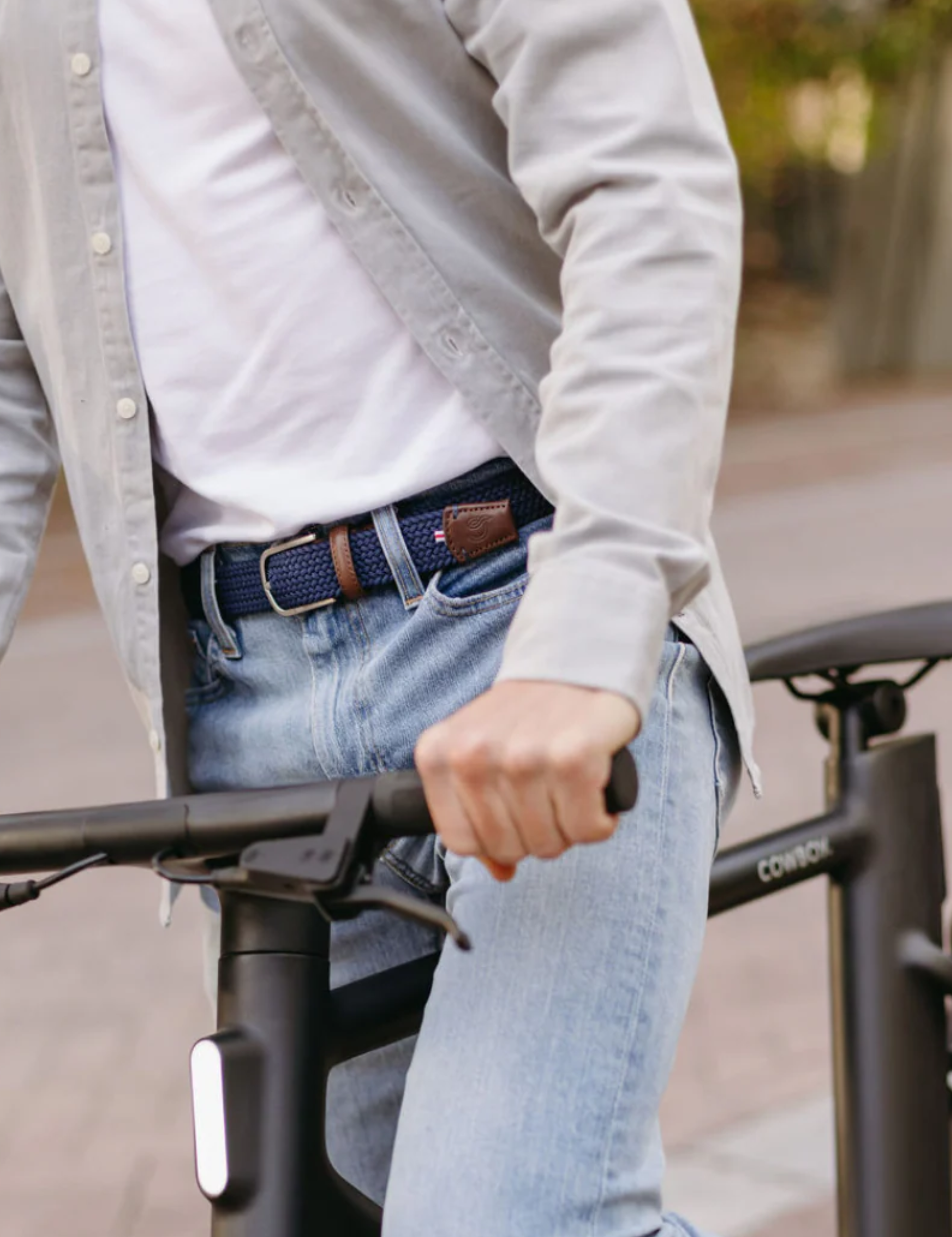 La Boucle Stretch Belt Paris Navy Blue Belts Adjustable Comfortable Belting for Men Silver Buckle Fun Accessories for Guys Athens GA Georgia Kempt Menswear Store Near Me