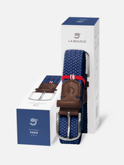 La Boucle Stretch Belt Paris Navy Blue Belts Adjustable Comfortable Belting for Men Silver Buckle Fun Accessories for Guys Athens GA Georgia Kempt Menswear Store Near Me