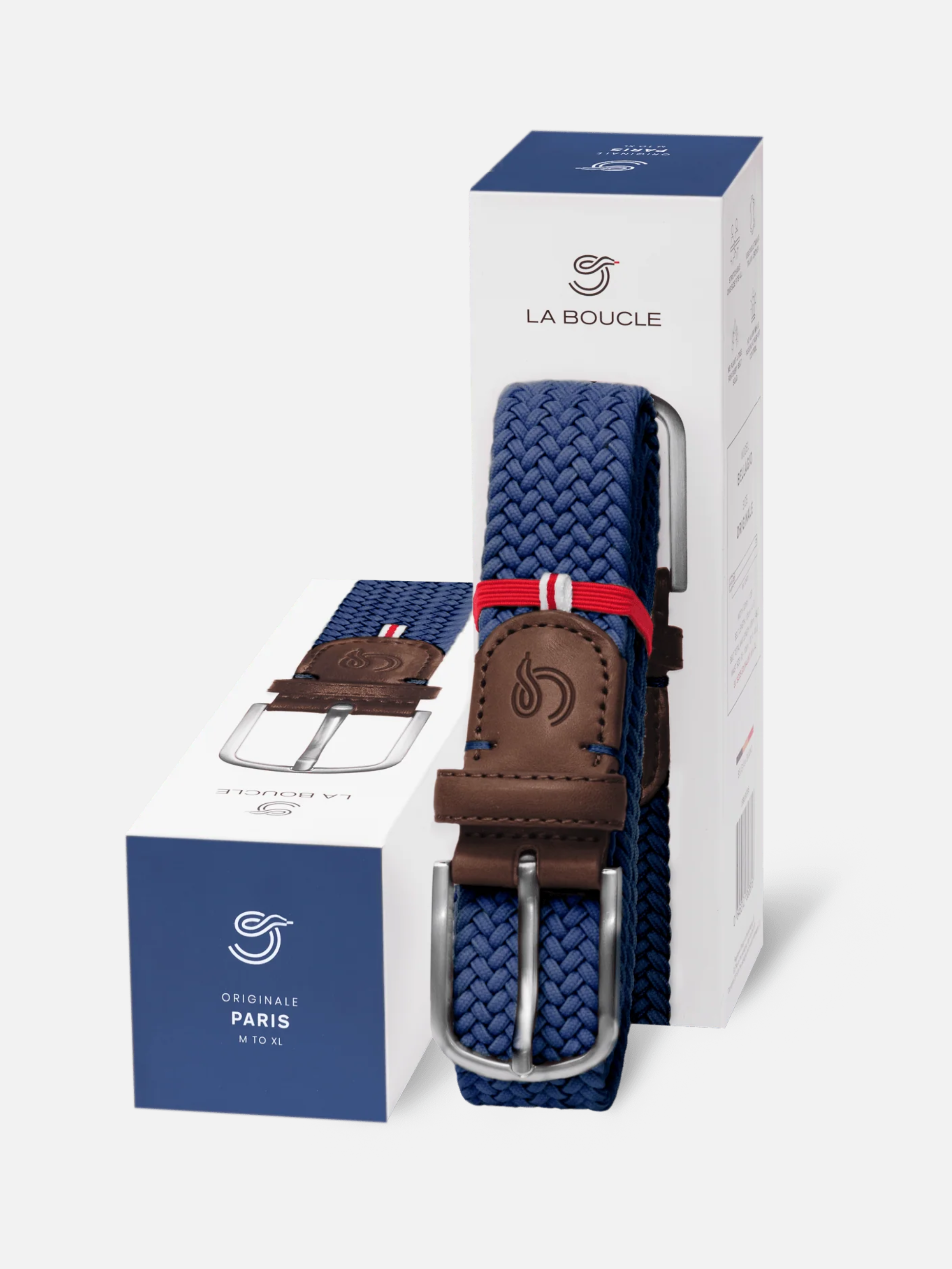 La Boucle Stretch Belt Paris Navy Blue Belts Adjustable Comfortable Belting for Men Silver Buckle Fun Accessories for Guys Athens GA Georgia Kempt Menswear Store Near Me