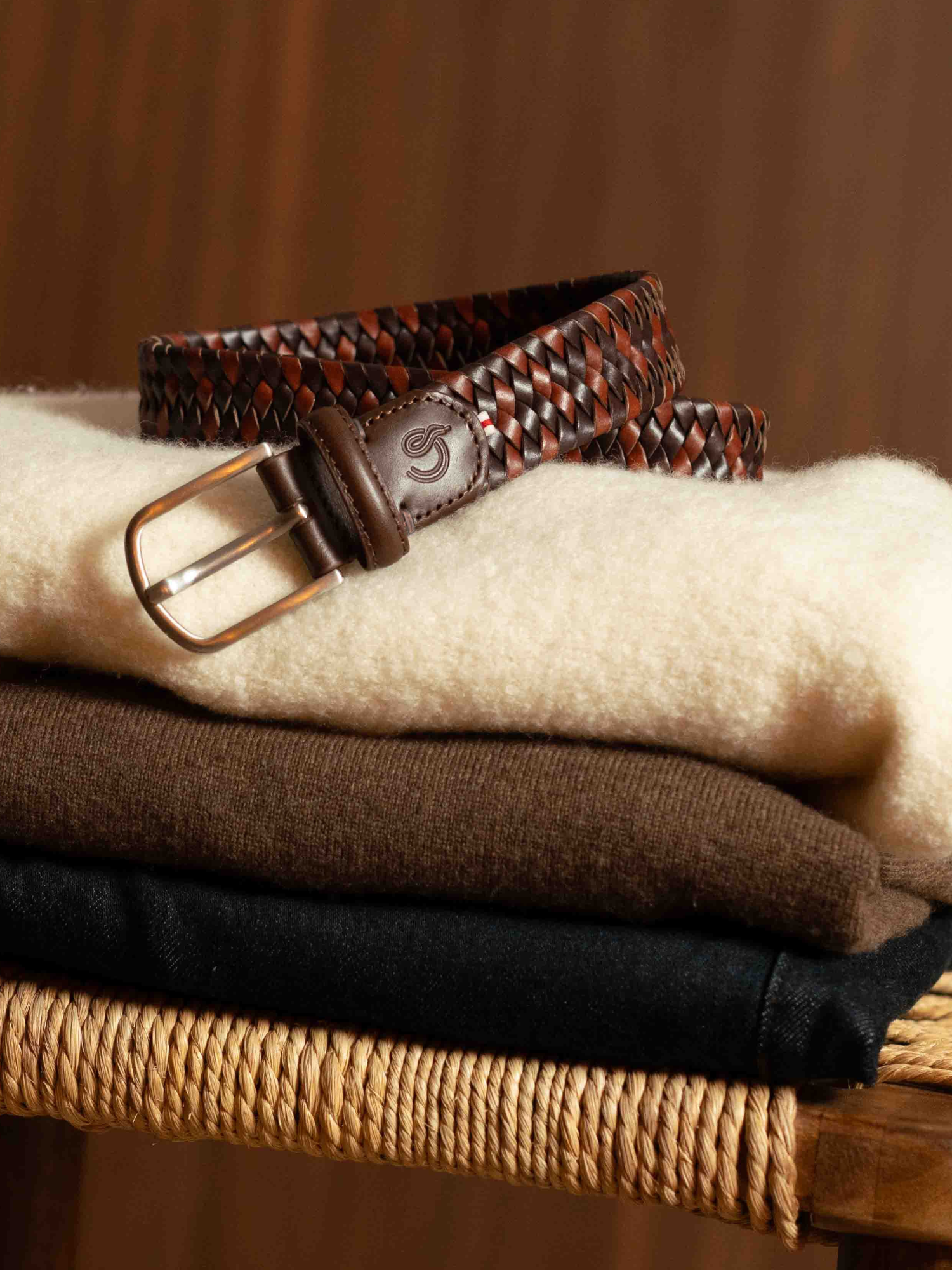 La Boucle Bologna Tan Brown Stretch Leather Belt Comfortable Belts for Men Men’s Accessories Athens GA Georgia Kempt Menswear Store Near Me