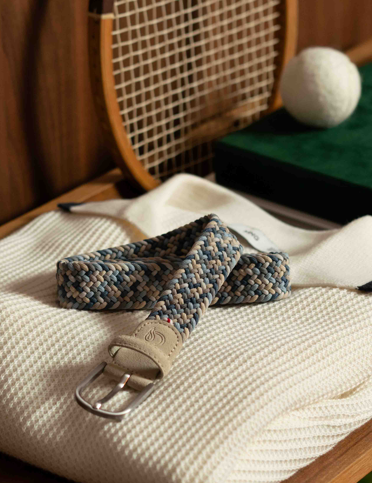 La Boucle Santa Barbara Stretch Woven Belt Golf Mens Belt Multi Color Denim Jeans Belt Kempt Athens Georgia Guys Clothing Store