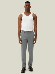 Les Deux Como Reg Suit Pants Grey Gray Melange Relaxed Straight Fit Formal Nice Pants for Men Men’s Bottoms Fall Winter Athens GA Georgia Kempt Menswear Store Near Me