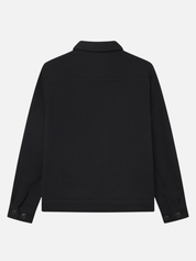 Les Deux Nash Twill Wool Jacket Black Texture Collared Button Up Front Pocket Winter Fall Men’s Outerwear Tops for Men Athens GA Georgia Kempt Menswear Store Near Me