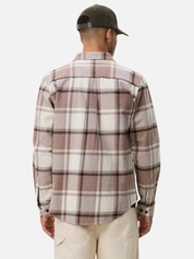 Les Deux Check Flannel Shirt Caribou Plaid Top -  model zoom back