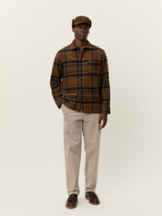 Les Deux Kaleb Check Wool Overshirt