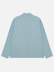 Les Deux Linen Overshirt Faded Denim Blue Chore Coat Front Pockets Collared Long Sleeve Button Up Light Spring Layer Lightweight Jacket for Summer Men’s Tops for Men Athens GA Georgia Kempt Menswear Store Near Me