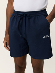 Les Deux Stan Seersucker Swim Shorts