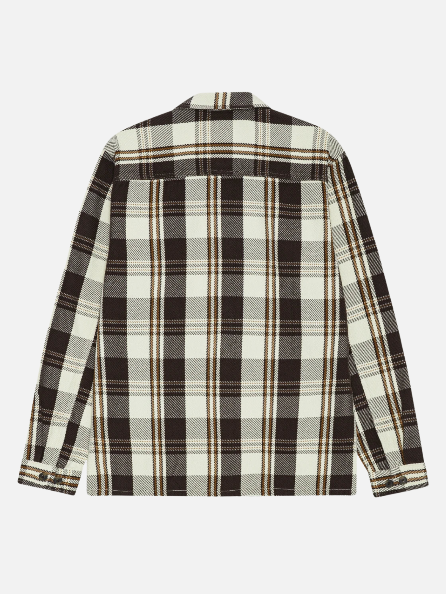 Les Deux Structured Check Overshirt Dark Sand - flat back
