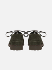 Les Deux Suede Boatshoe Rosin Green Men’s Shoes - back