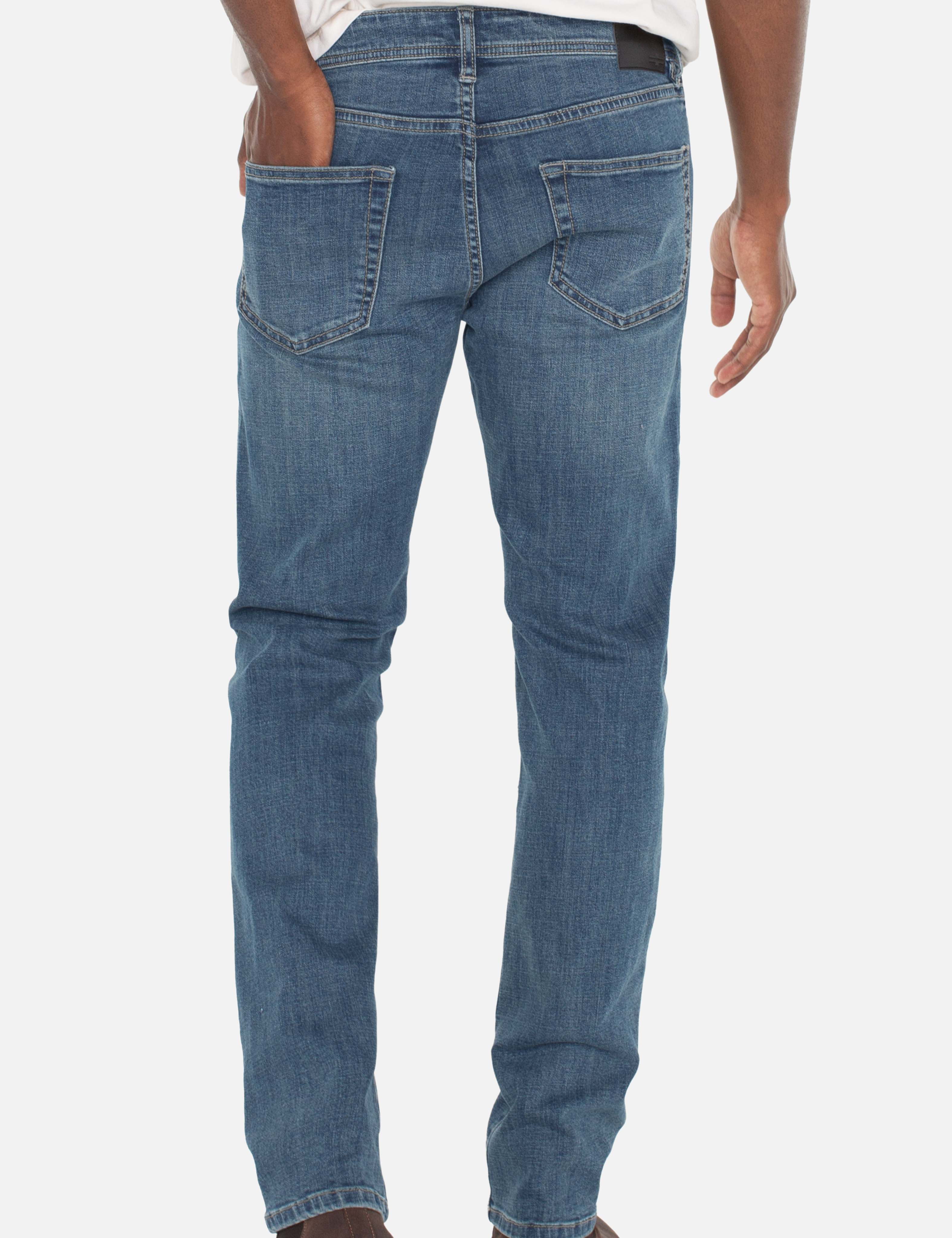 Liverpool Kingston Modern Straight Rialto Blue Denim Men’s Jeans Bottoms Slim Fit Kempt Athens Menswear Store