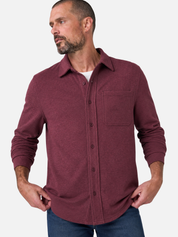 Liverpool Henderson Knit Button Up - Windsor Wine