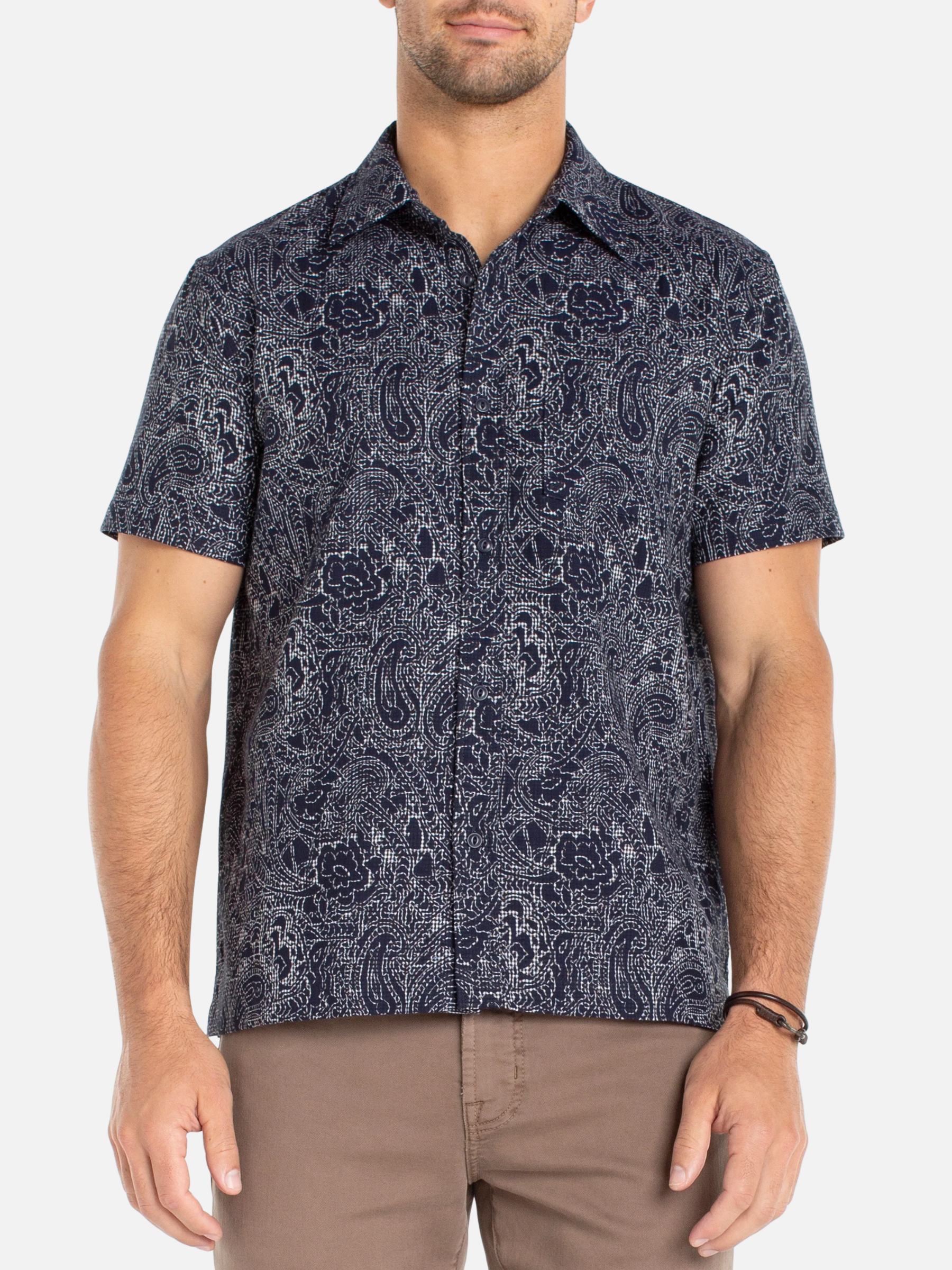 Liverpool Midnight Paisley SS Button Up
