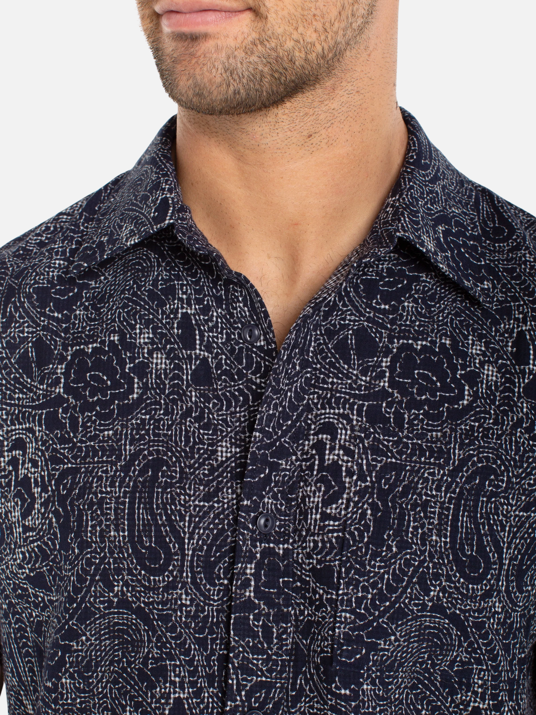 Liverpool Midnight Paisley SS Button Up