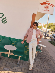 Marine Layer 5 Pocket Tech Slim Straight Pant - Stone