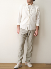 Marine Layer better Than Linen Shirt Summer Tops for Men White Pocket Collared Button Down Men’s Top Athens GA Georgia Kempt Menswear Store Near Me