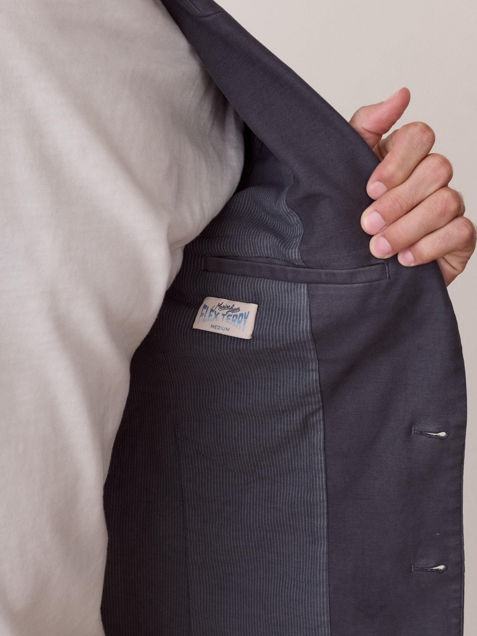 Marine Layer Flex Terry Blazer - Deep Navy