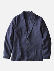 Marine Layer Hemp Blazer Navy Blue Summer Suit Lightweight Wedding Outfit for Men Blazers Men’s Tops Cotton Linen Athens GA Georgia Kempt Menswear Store Near Me