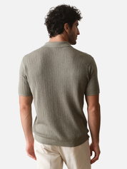 Marine Layer Liam Sweater Polo Knit Top for Men Spring Summer Men’s Tops Collared Shirt Vetiver Green Athens GA Georgia KEmpt Menswear Store near Me
