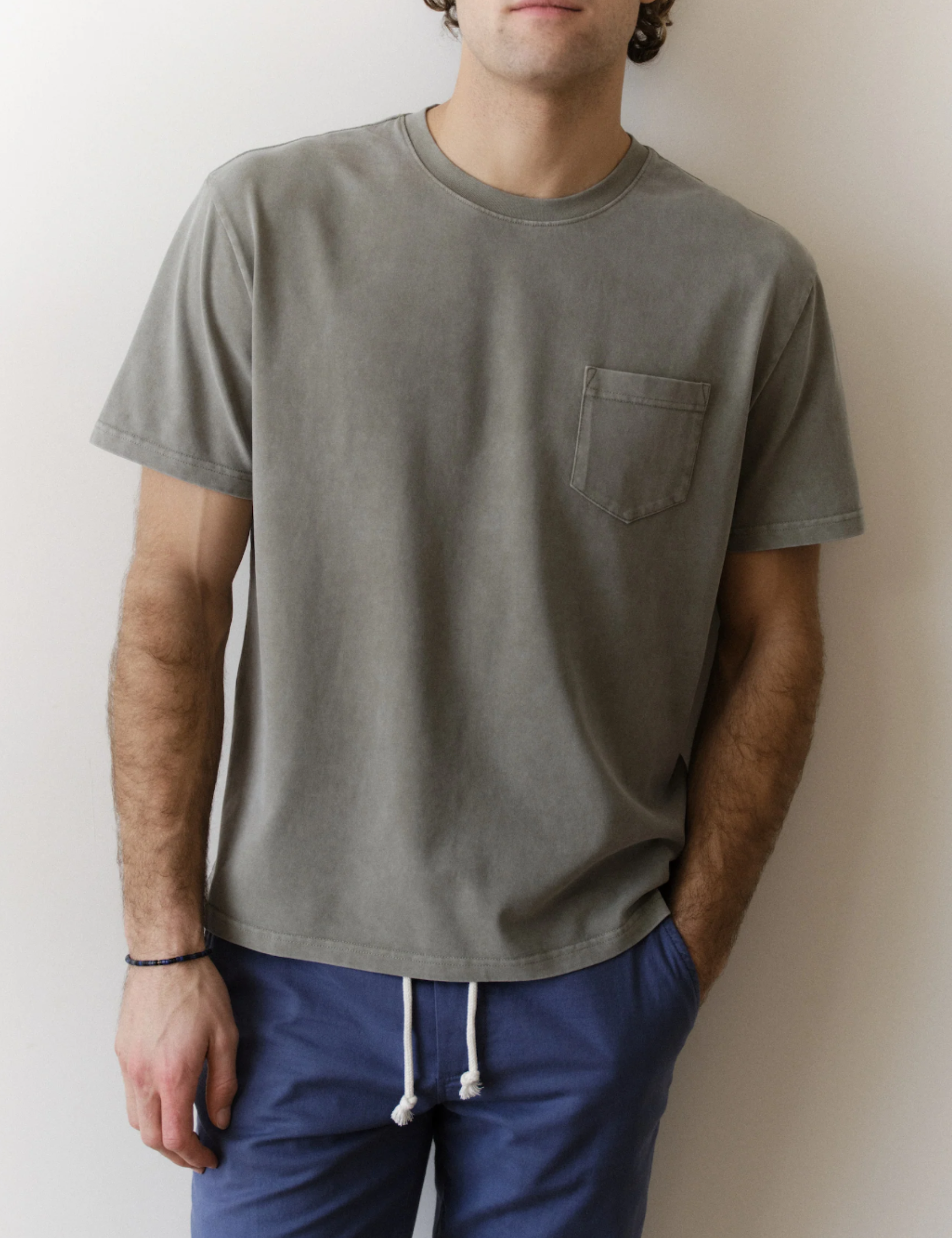 Marine Layer Luxe 250 Relaxed Pocket Tee Faded Green Soft Tops for Men men’s Summer shirts Athens GA Georgia Kempt Menswear Store Near Me